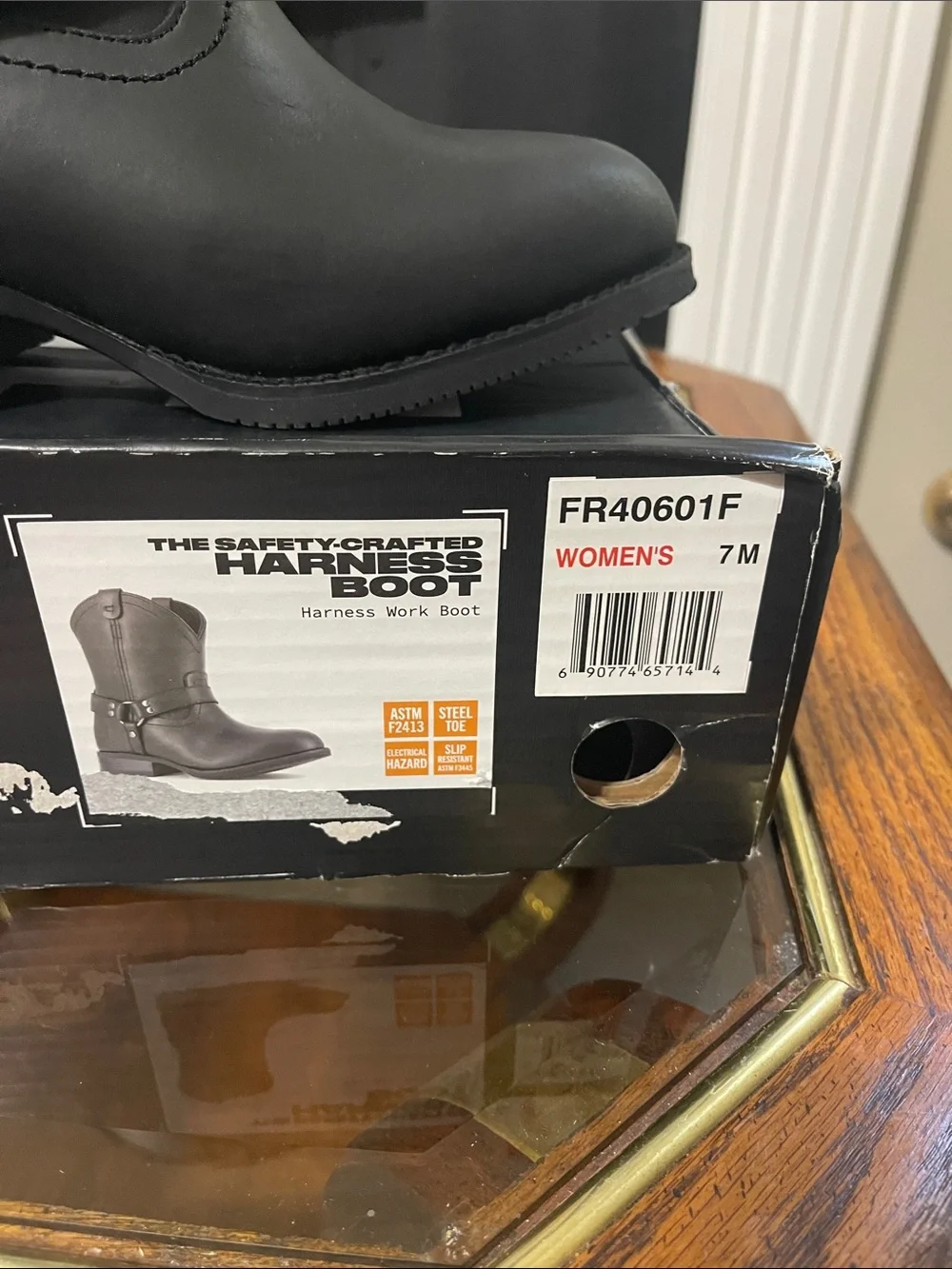 Frye Black Short Harness Leather Boot